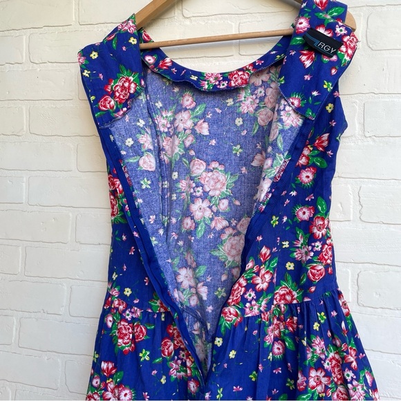 Vintage 90’s Blue Floral Mini Dress - Picture 7 of 7